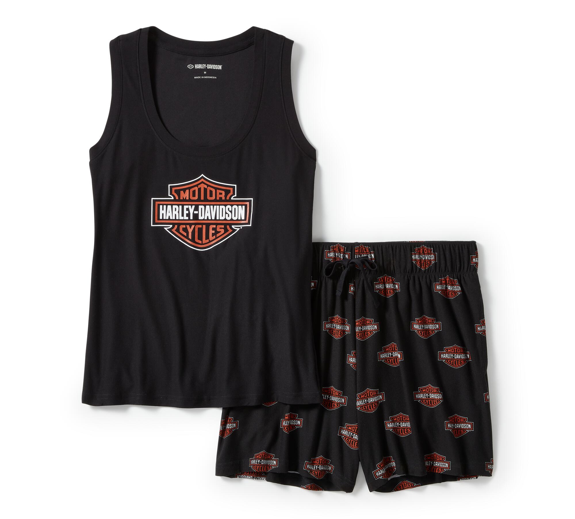 SET PIGIAMA BAR & SHIELD CON PANTALONCINO CORTO
