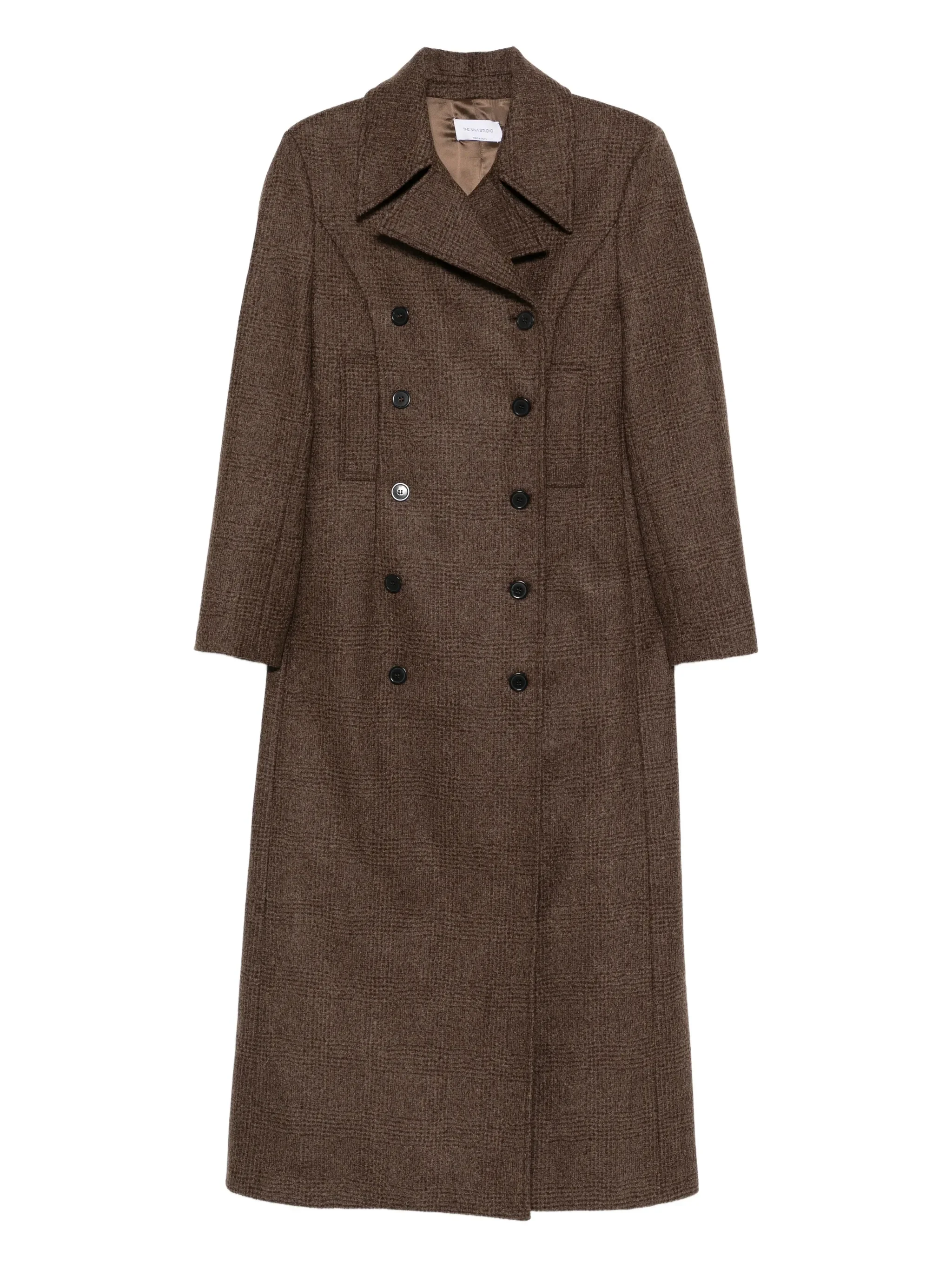 Image of The Nina Studio Double-breasted Check Coat