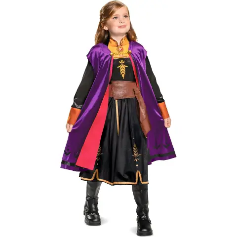 Costume Carnevale Frozen - Anna Traveling Deluxe, Taglia S (5-6 anni)