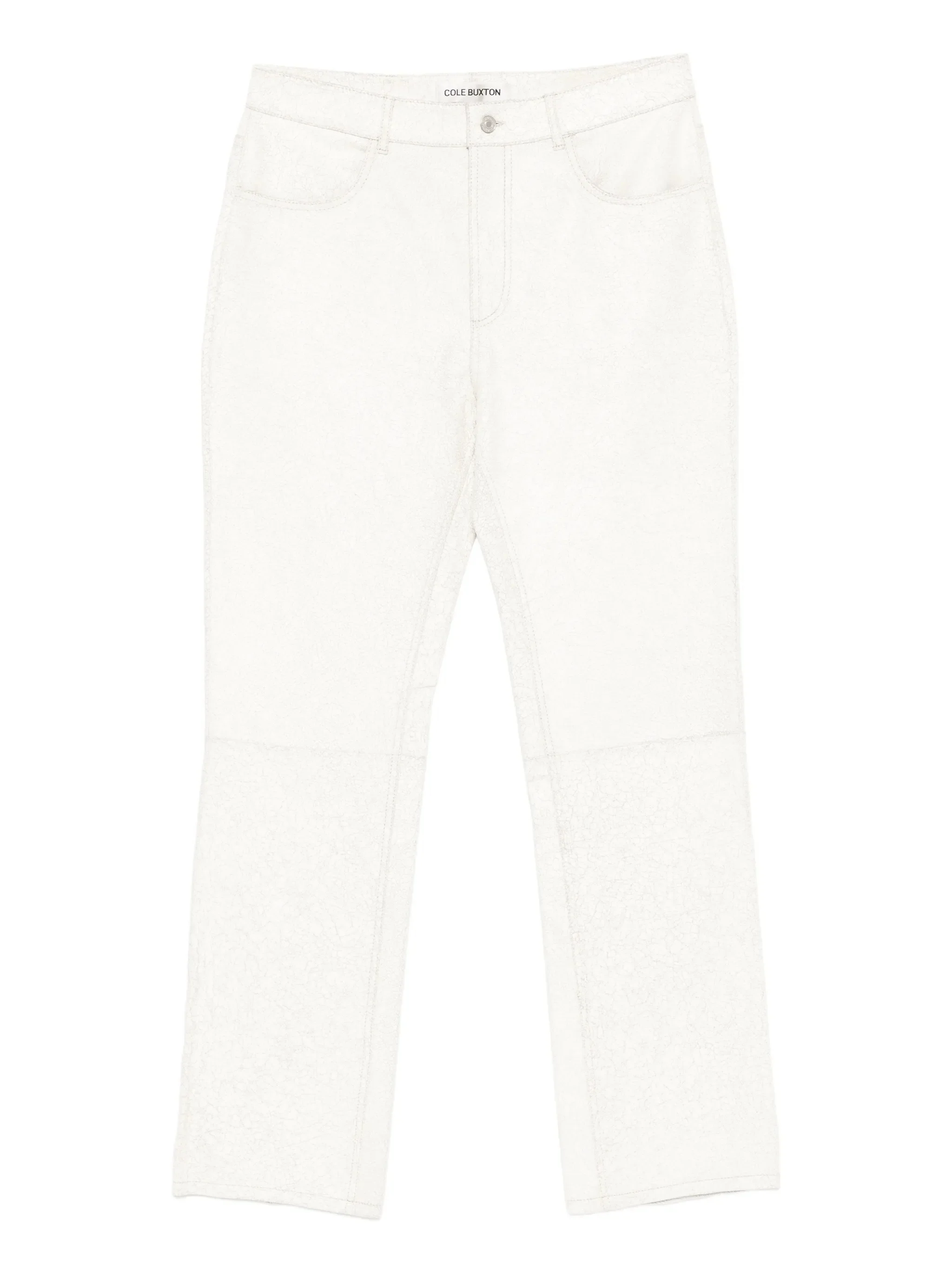 Image of Cole Buxton Cracked-finish Trousers