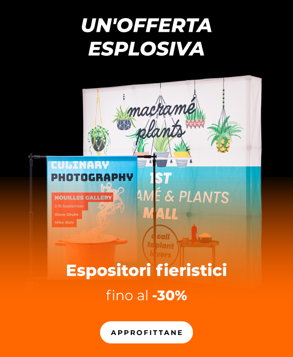 Espositori fieristici fino al -30%