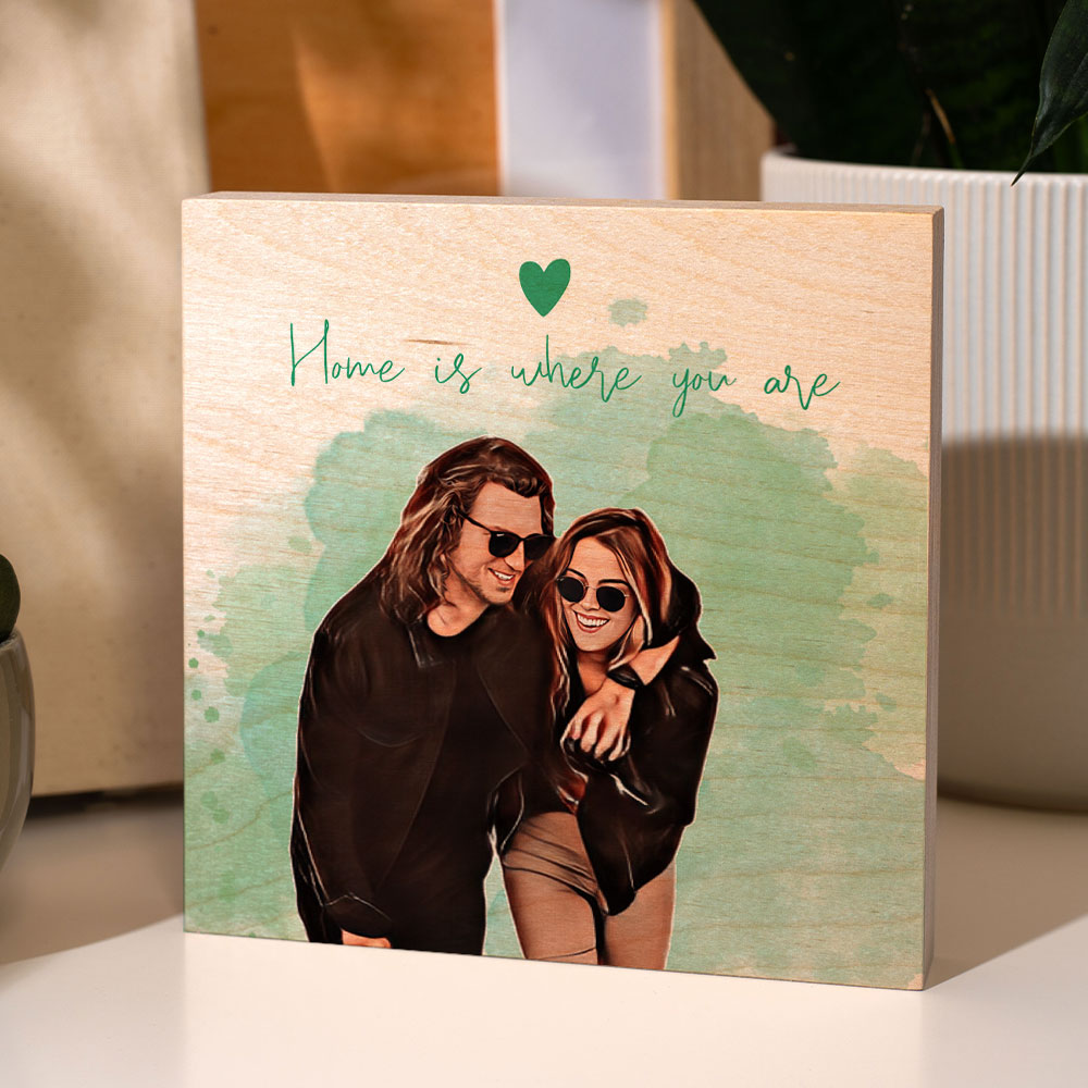 Image of Stampa su Legno Personalizzato in Stile Fumetto