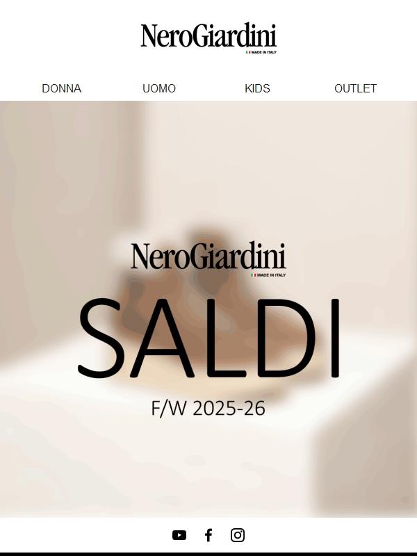 Saldi Estivi NeroGiardini: ulteriori offerte su tutte le Collezioni!