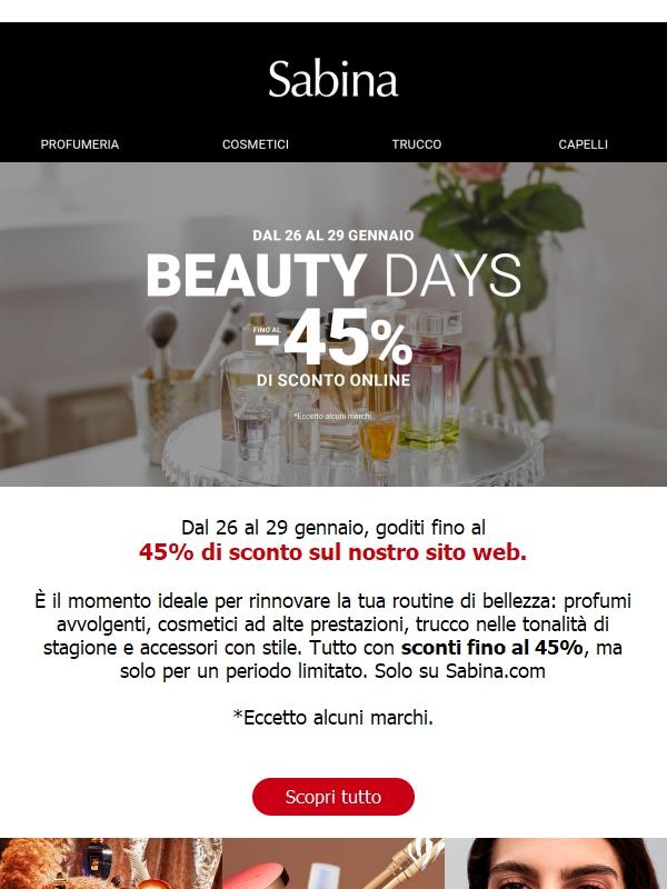 Fino al -45% di sconto. Solo fino a giovedì ✨