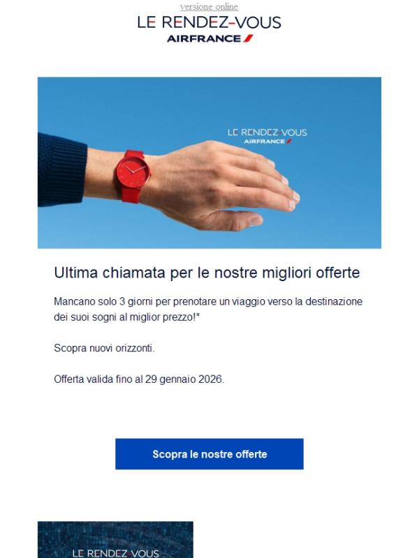 Ultima chiamata per le offerte Rendez-Vous!