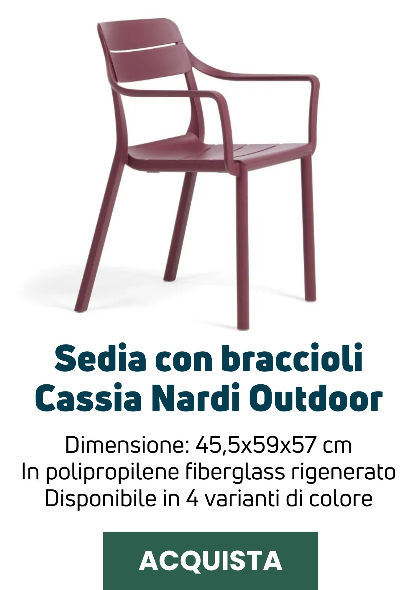 Sedia Cassia Nardi Outdoor | Perrone Shop