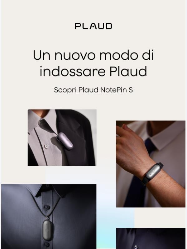 Plaud NotePin S arriva con 4 accessori inclusi