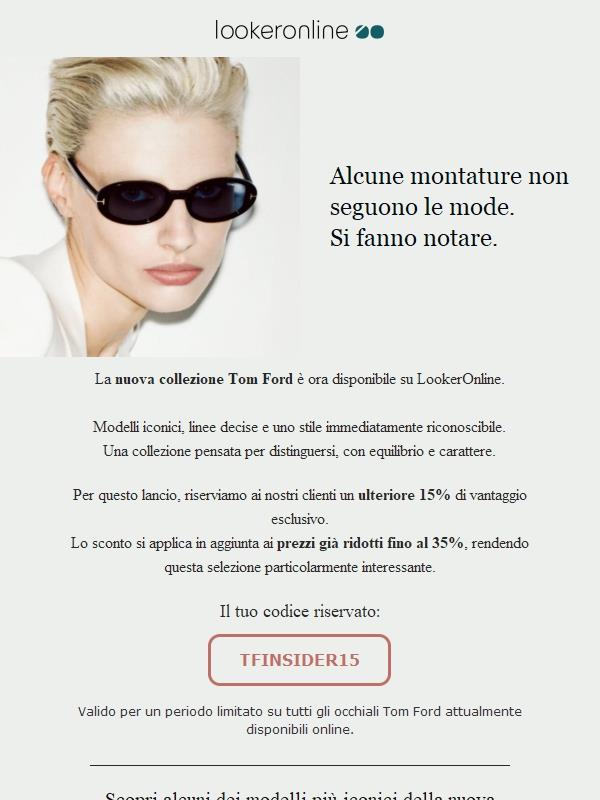 🔒 Un vantaggio esclusivo su Tom Ford