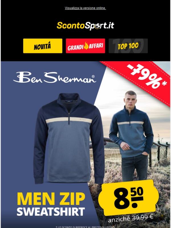 🤩 Felpa con zip Ben Sherman a soli 8,50 €