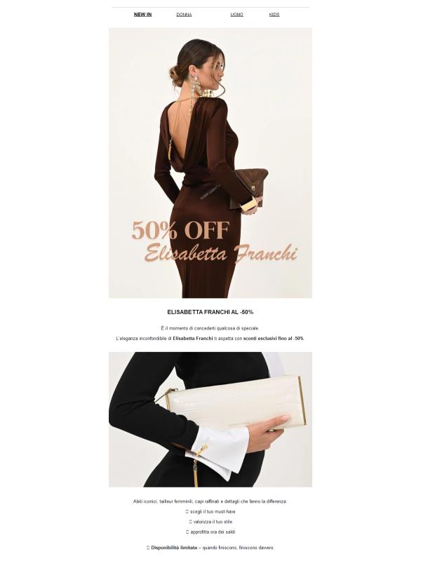 ✨ Elisabetta Franchi -50% | Il tuo stile iconico ti aspetta