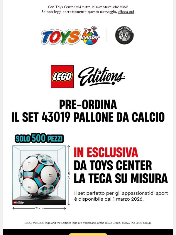 ♟️ PLAY 4EVER - Pallone LEGO con teca in esclusiva, preordinalo subito!
