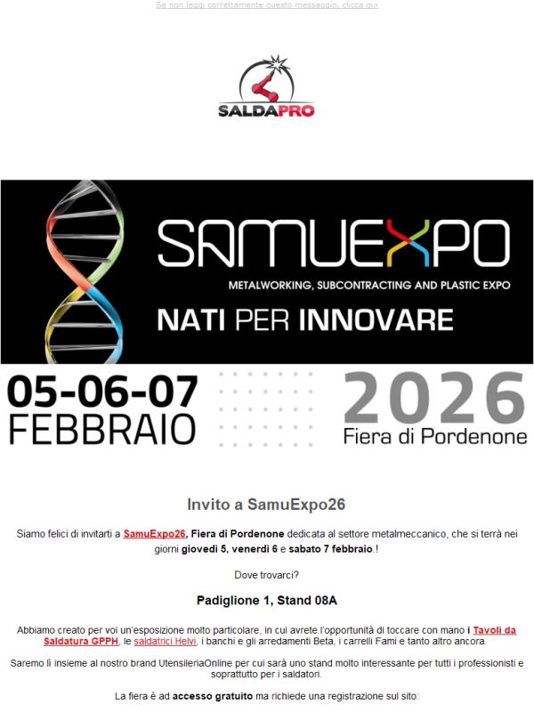 Invito a SamuExpo26