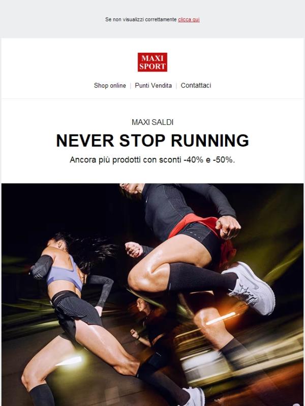 🏃 Nuovi sconti fino al -50% sui migliori Brand Running