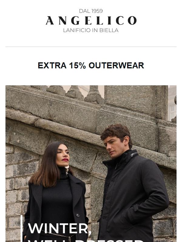 Extra 15% sul mondo outerwear! ❄️