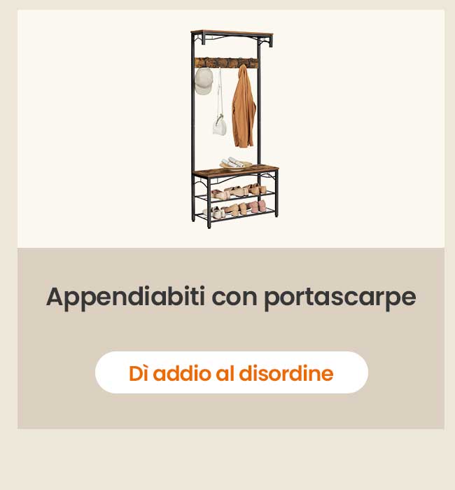 Appendiabiti con portascarpe
