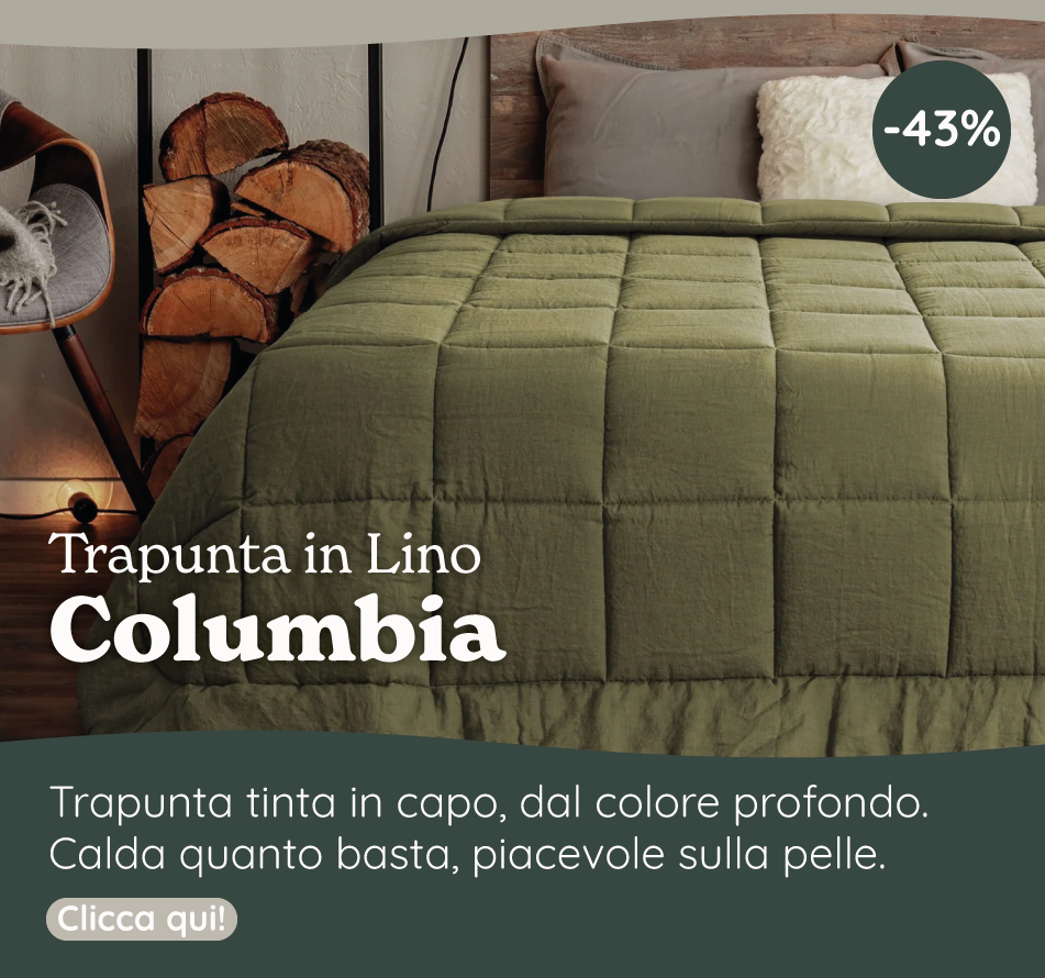Trapunta in Lino Tinto in Capo - Columbia