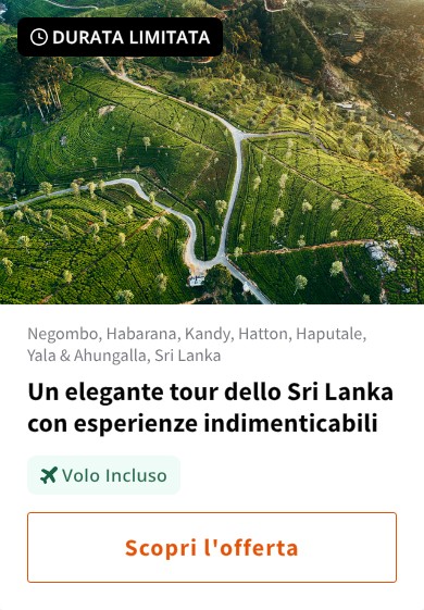 Un elegante tour dello Sri Lanka con esperienze indimenticabili