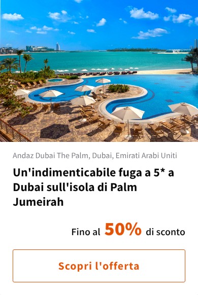 Un'indimenticabile fuga a 5* a Dubai sull'isola di Palm Jumeirah