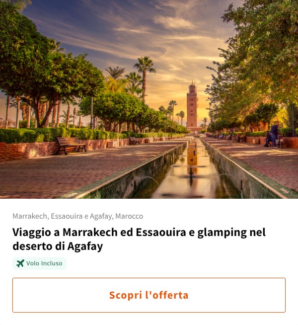 Viaggio a Marrakech ed Essaouira e glamping nel deserto di Agafay
