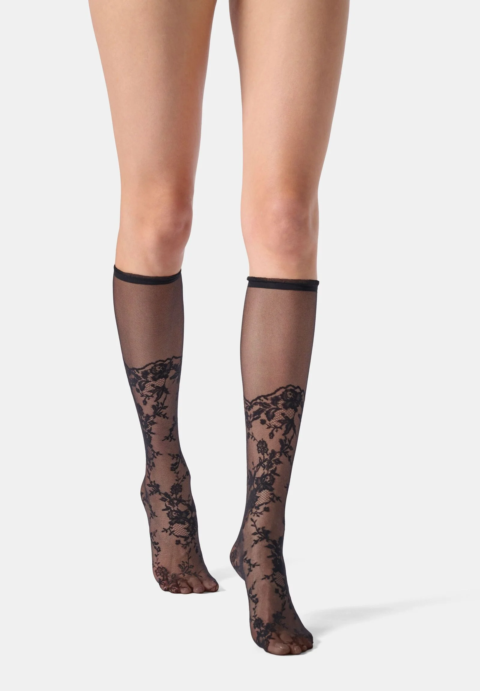 Image of Gambaletto Velato Seductive Lace 20 - Nero
