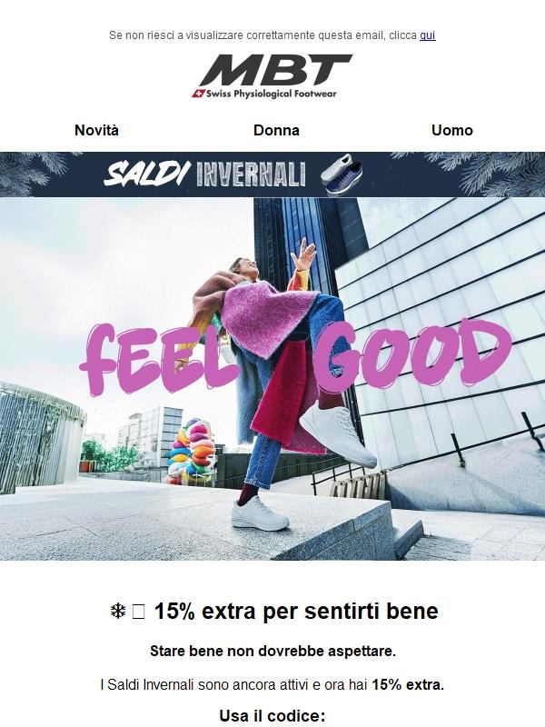 ❄️ 15% extra per sentirti bene