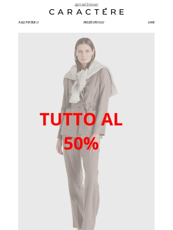 Tutti i Capospalla a metà prezzo!