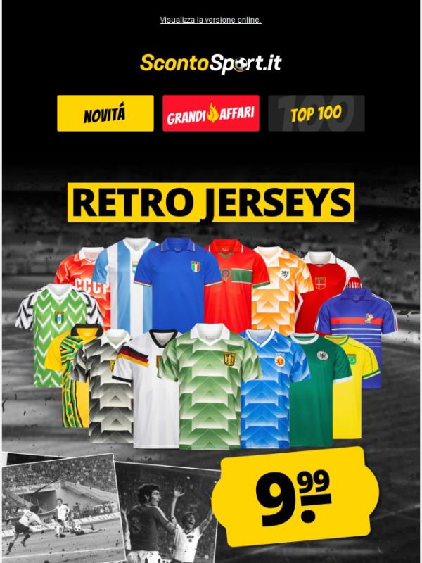 Maglie retrò a soli 9,99 € ⚽ Nuovi arrivi