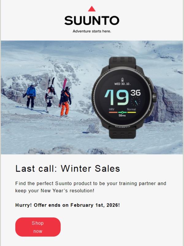 Last call: Winter Sales