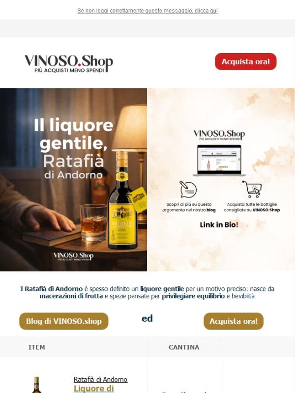 🍋 VINOSO | Liquore gentile: una dolcezza misurata