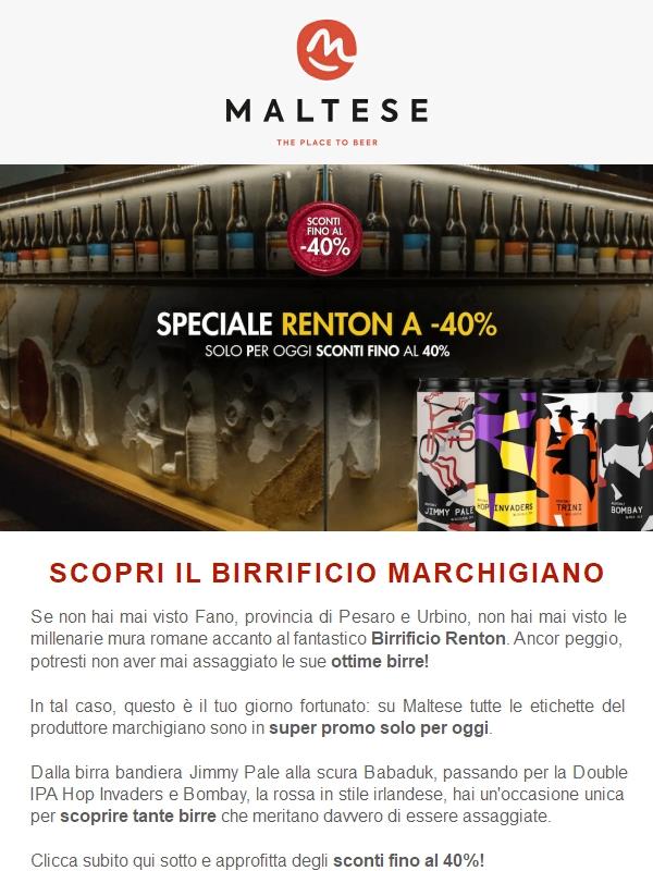 Birrificio Renton in super promo!