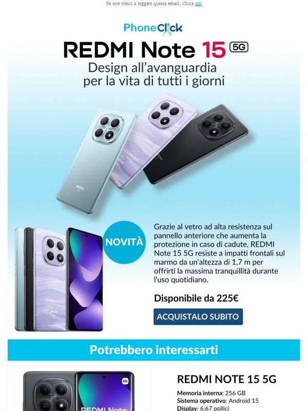 ⚡ È arrivato Redmi Note 15 5G!