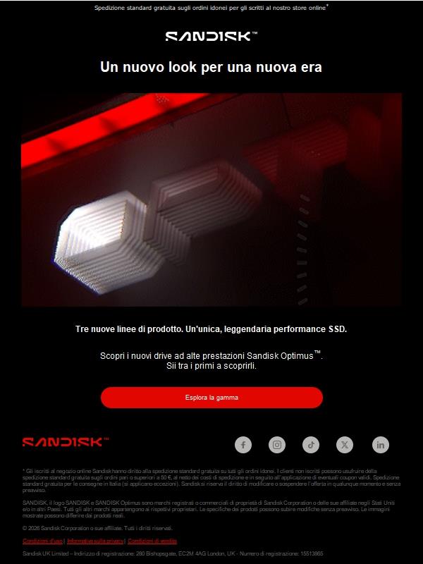Entra nel futuro dello storage con Sandisk Optimus