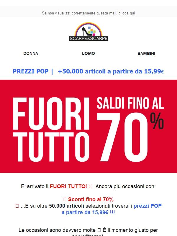FUORI TUTTO 🔥 Fino al 70% + 50.000 articoli a partire da 15,99€