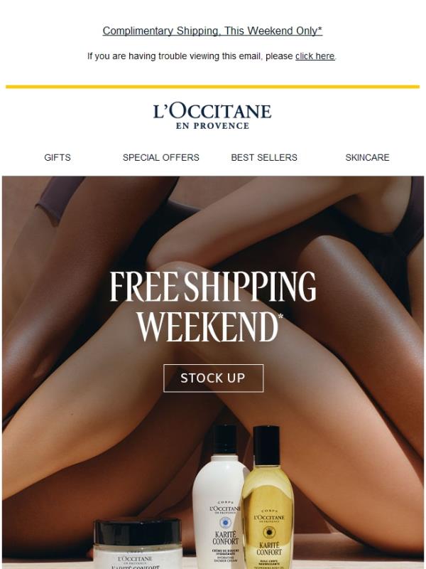 Weekend Plans Start With FREE Shipping
