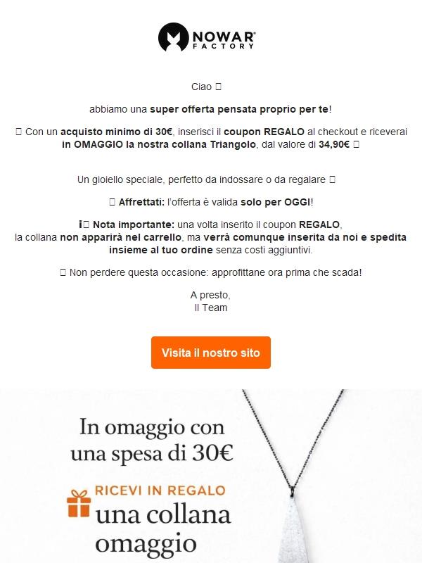 🎁 In regalo la collana Triangolo  – solo per Oggi!!
