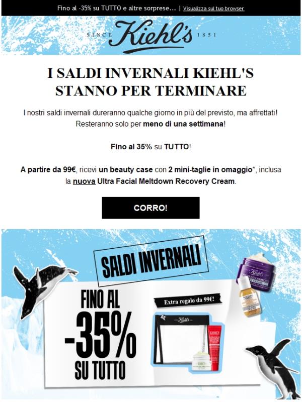 Ultima settimana di saldi Kiehl's ⌛