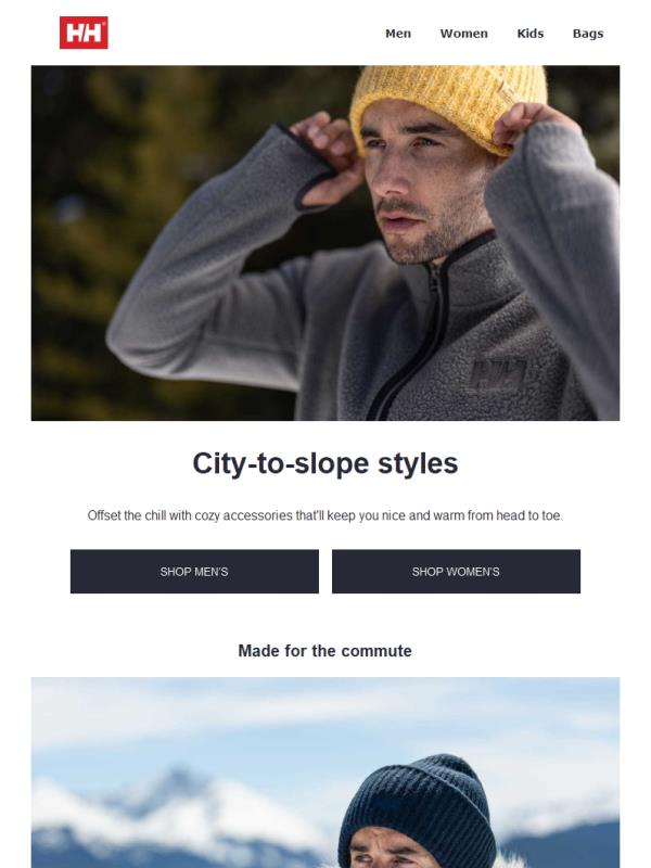 Winter accessories for the city and the slopes