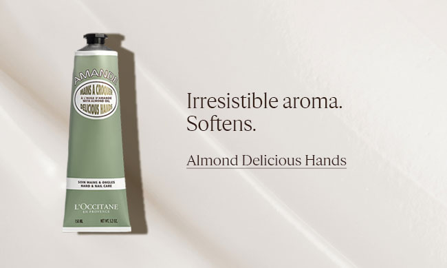 ALMOND DELICIOUS HANDS IRRESISTIBLE AROMA. SOFTENS
