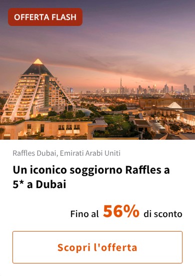 Un iconico soggiorno Raffles a 5* a Dubai
