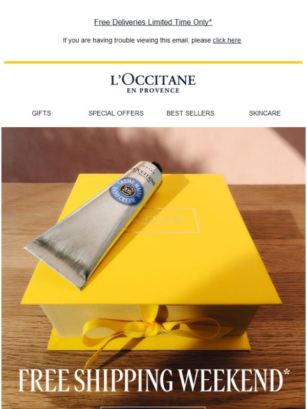 PSA: Hand Creams Ship Free