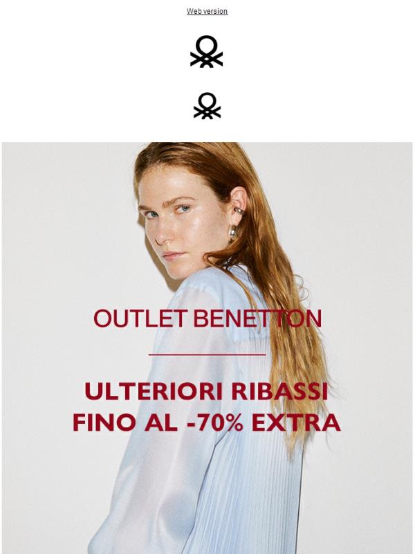 Outlet Benetton: ulteriori ribassi fino al -70% extra