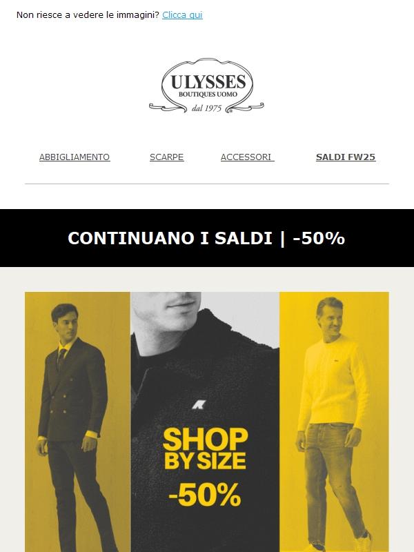 Fino al -50% | La tua taglia ti aspetta