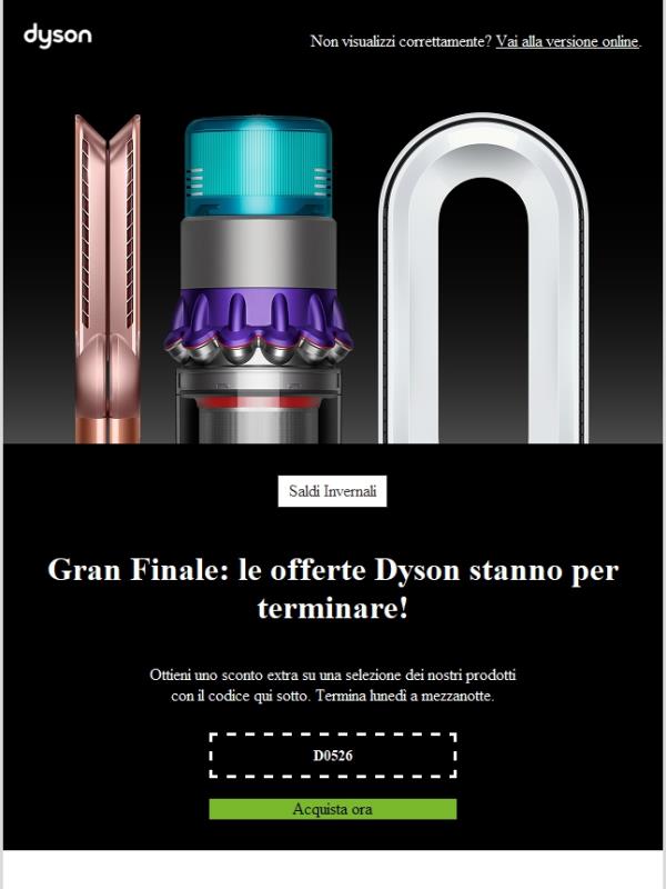 Saldi Invernali Gran Finale: le ultime offerte Dyson!