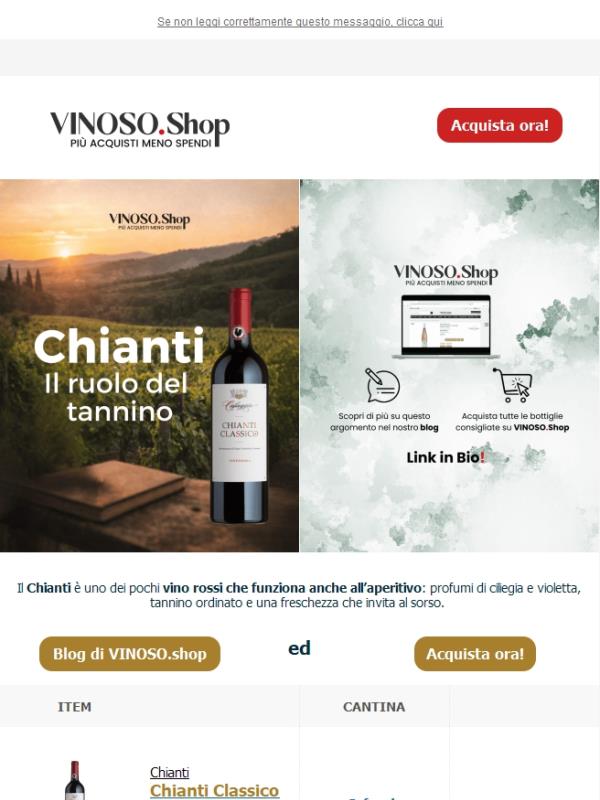 🍷 VINOSO | Il Chianti funziona anche all’aperitivo