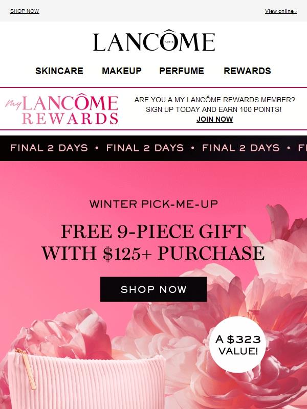 FREE Gift on $125+ Ends in 2 Days! ($323 Value)