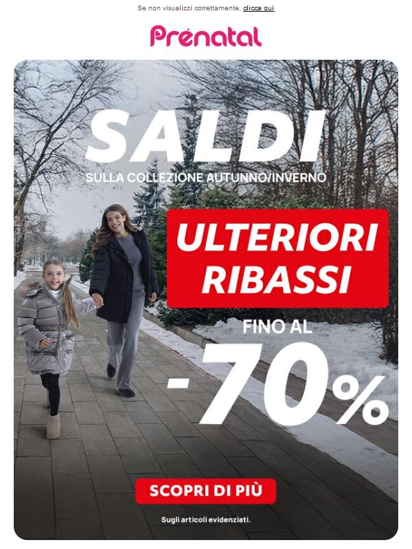 Te li eri persi? Ulteriori ribassi fino al -70% sull'abbigliamento