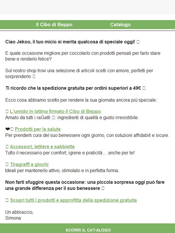 La spedizione sopra i 49€ è gratis!