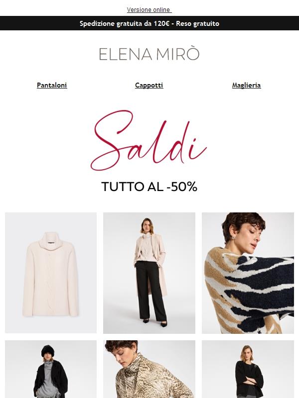 Saldi: ora tutto al -50%