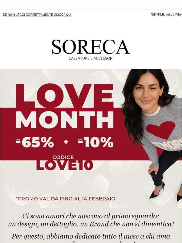 Il mese dell'amore: per te 10% extra ❤