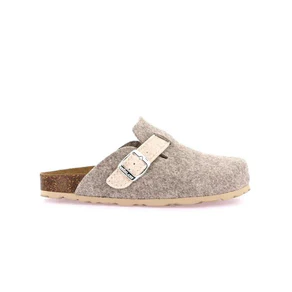 Grunland Pantofola Ciabatta Donna in Feltro Beige